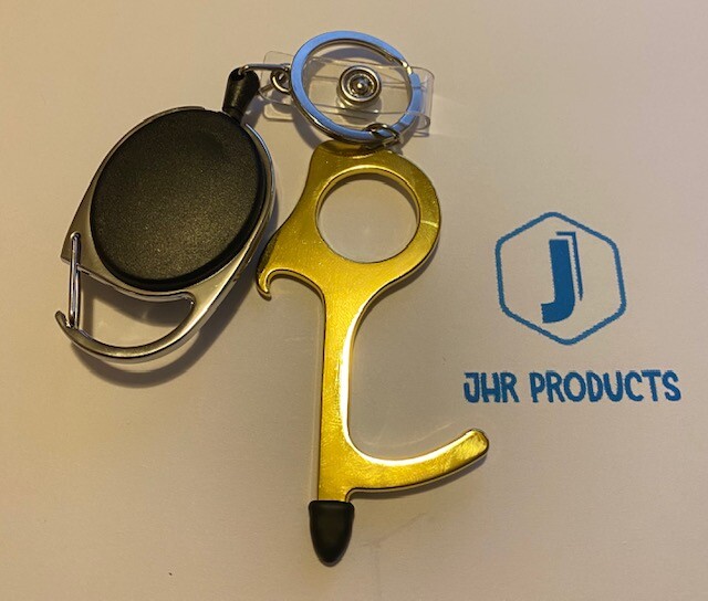 2 PACK Touchless Door Opener Tool -Clean Key Retractable Tool