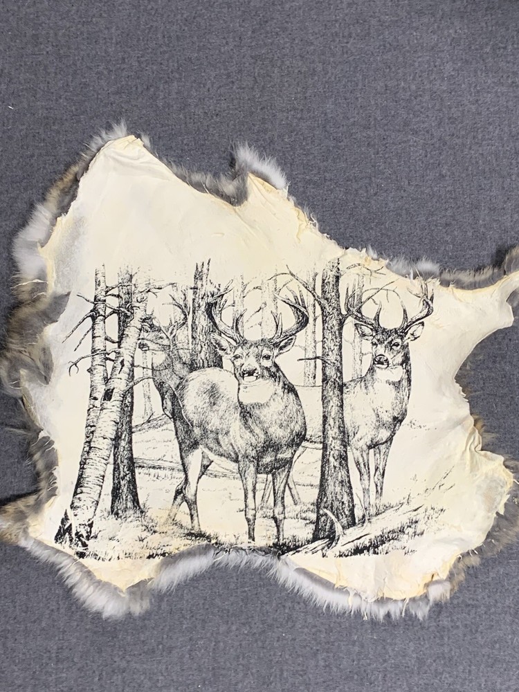 Printed Rabbit Pelt: Deer