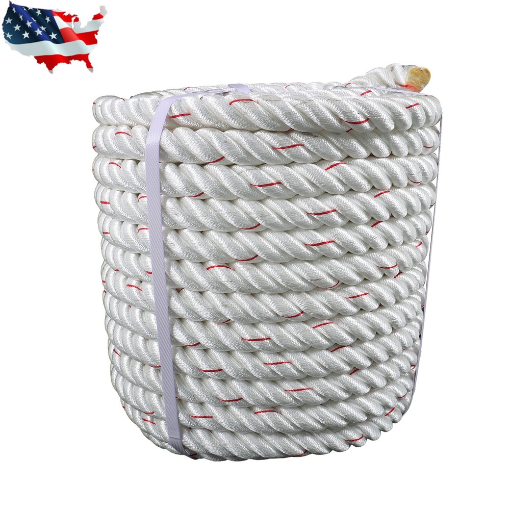 Pulling Rigging Line 1" × 120' Double Braid Nylon Polyester Arborist Bull Rope