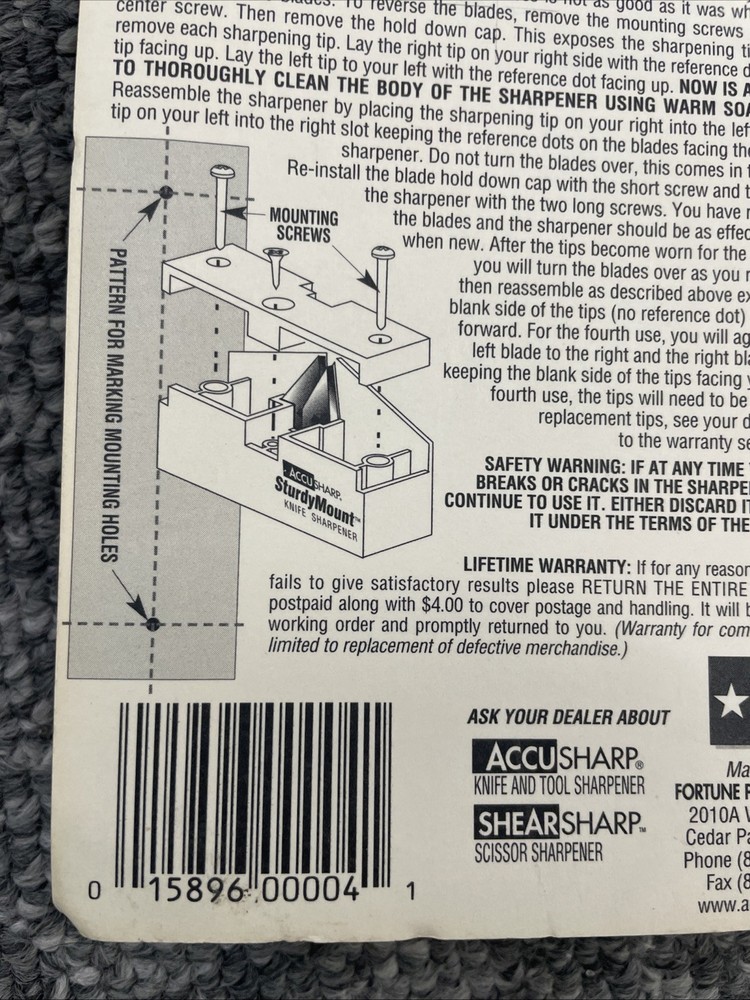 Accusharp 004 SturdyMount Knife Sharpener 004C