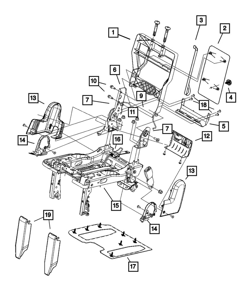 Genuine Mopar Seat Strap 68172529AA