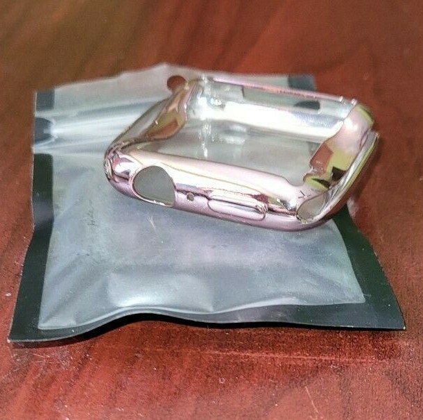 44MM Watch Case Screen Protector Case with TPU Protector Rose Gold