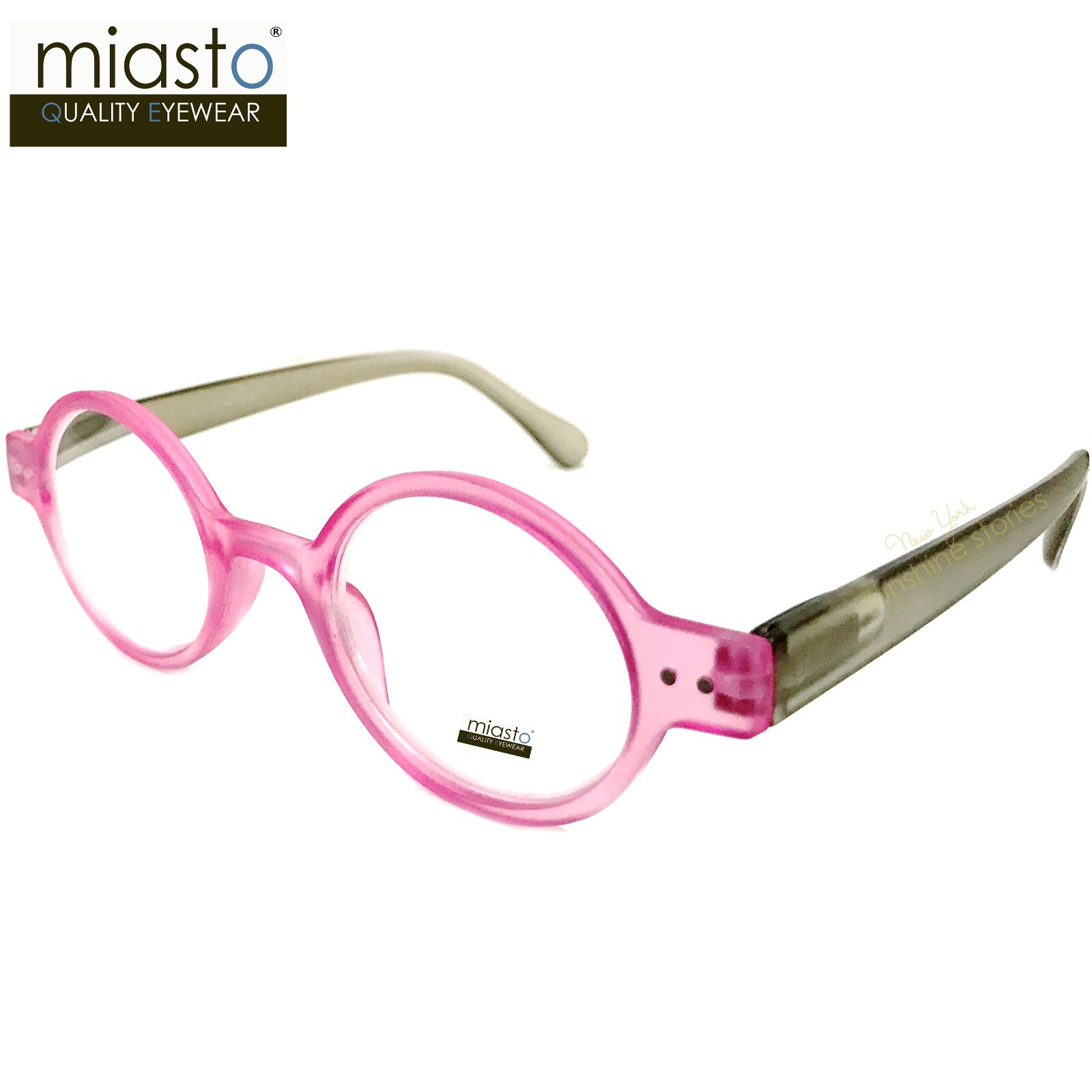 MIASTO "CIAO ITALY" SMALL RETRO ROUND OAVL BOHO READERS READING GLASSES SPECS