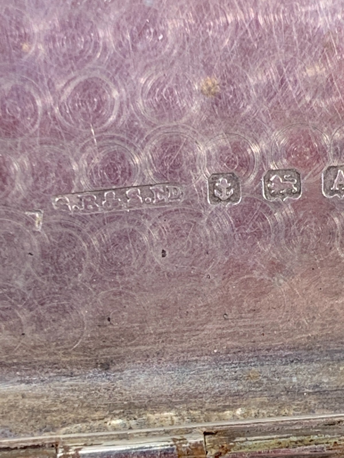 silver engine turned rectangular note/cigarette case, Birmingham 1925