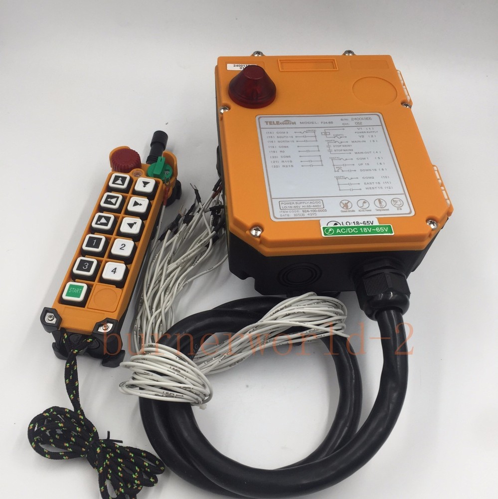 Industrial Remote Control Single Speed Wireless Controller For Crane Lift F24-8S