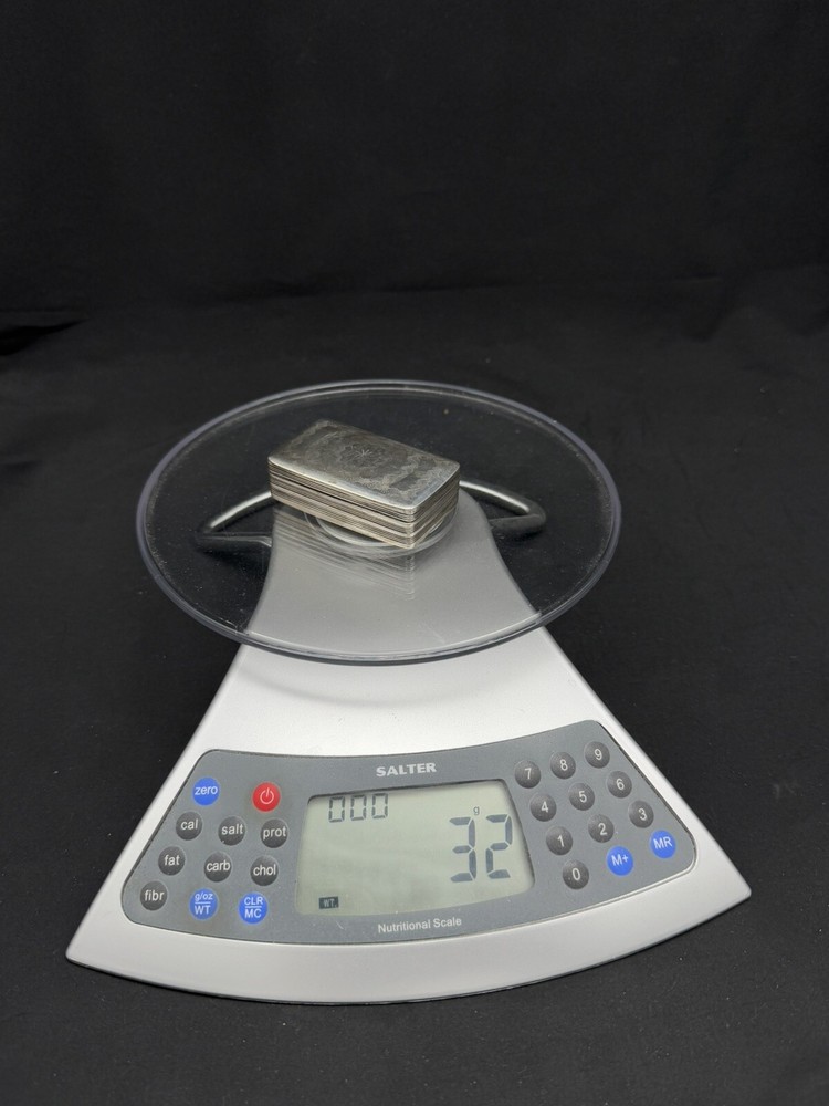 Antique Sterling Silver Hand Engraved Snuff Box