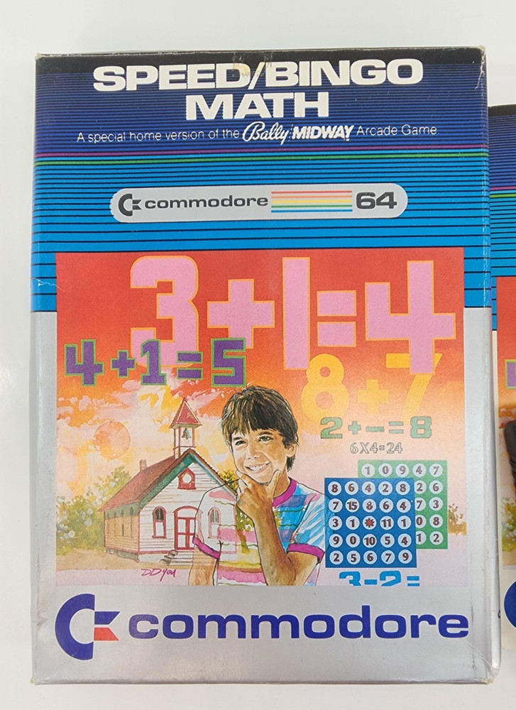 Vintage Commodore 64 "Speed / Bingo Math" Game Cartridge (Commodore, 1983)