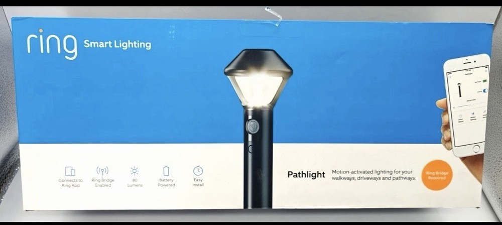 Ring Smart Lighting 80lm Motion-Activated Pathlight - Black