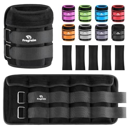 Adjustable Ankle Weights 1-20 lbs Pair with Removable Weights for Gym, Jogging,