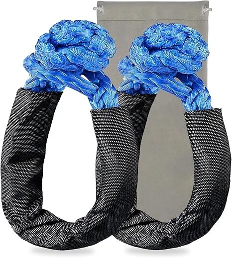 2-Pack Synthetic Soft Shackle - 1/2 Inch X 22 Inch - 38,000lbs Breaking Strength