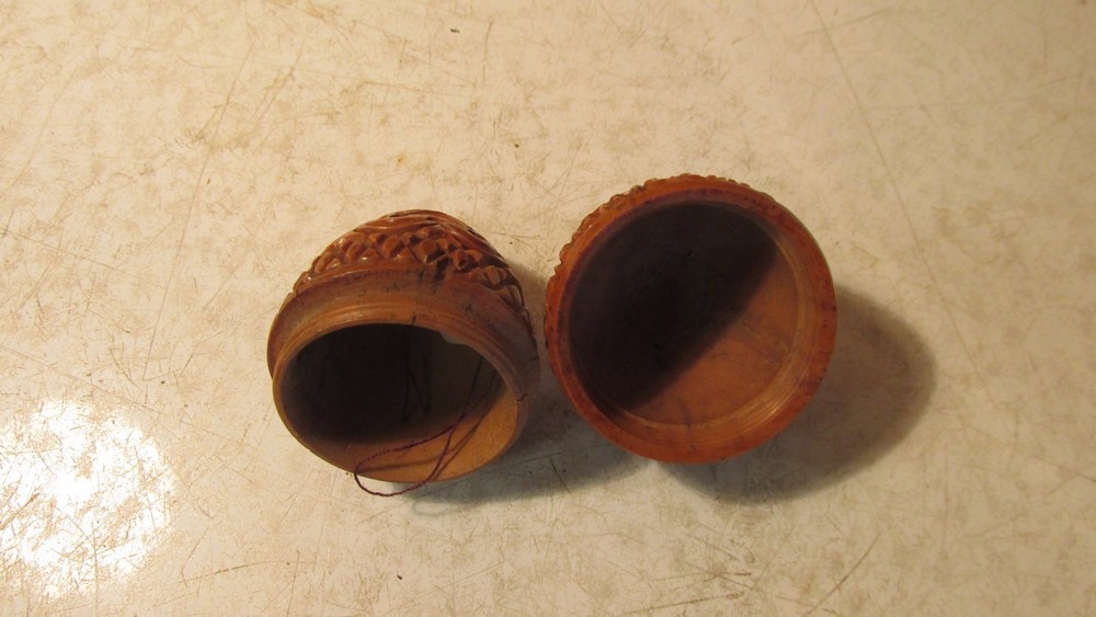 Antique Vegetable Ivory Sewing Egg
