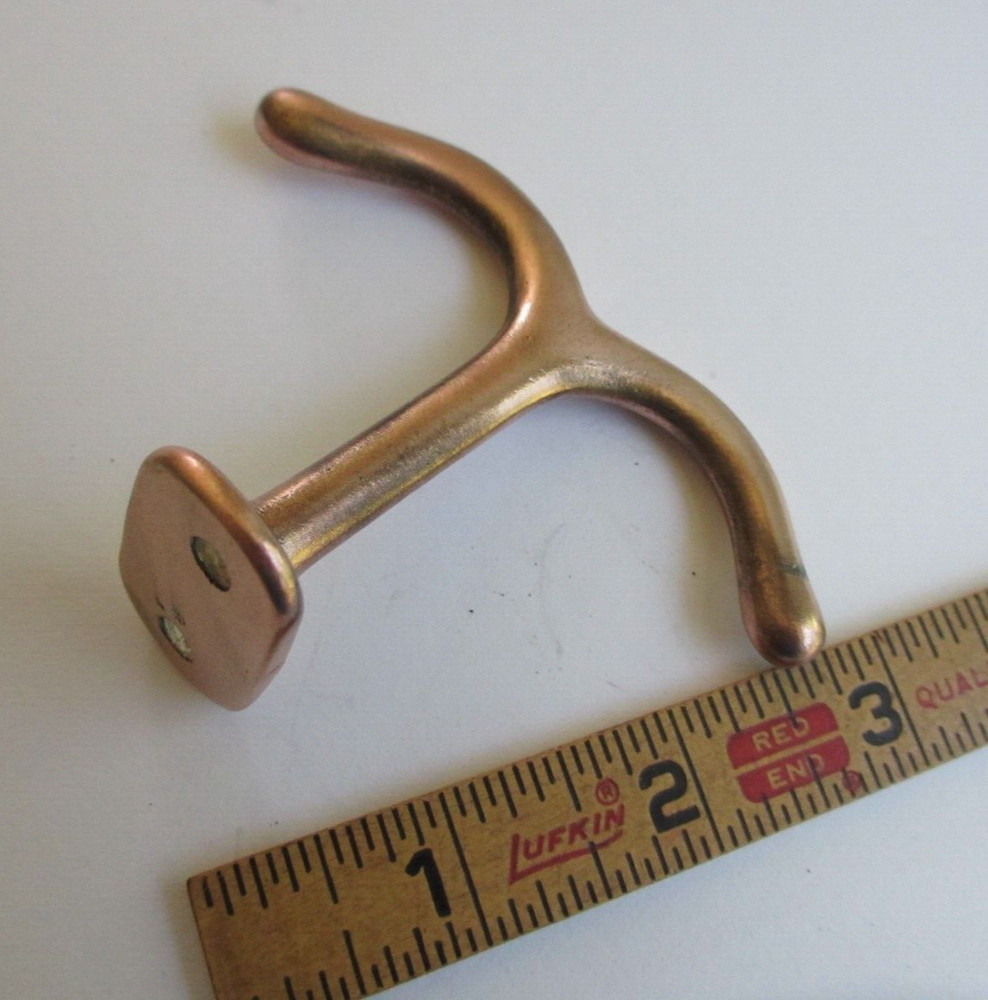 Vintage Under Shelf Ceiling Mount Wardrobe Coat Double Mustache Hook