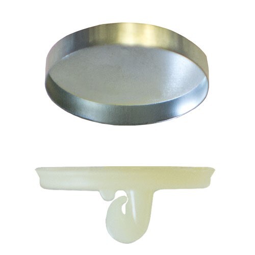 12) Osborne Covered Button Kit-Nylon Super Hook, Soft Shells,Poly Washer Size:45