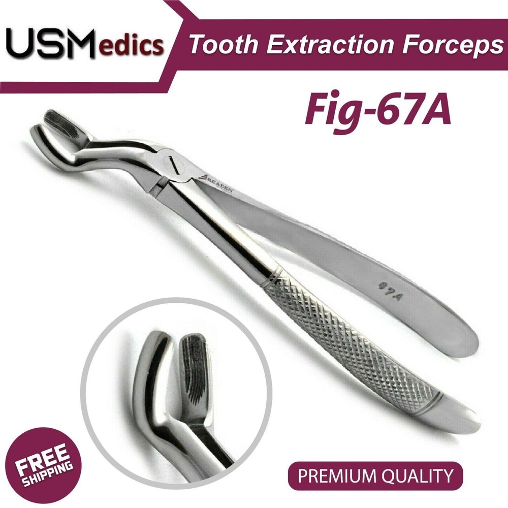 Dental Tooth Extraction Forceps Upper Lower Molars & Surgical Root Elevators