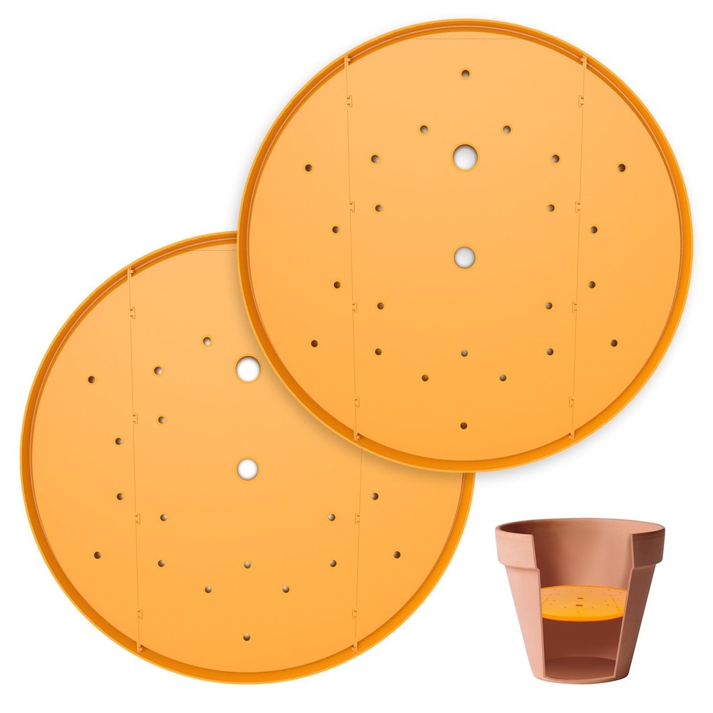 2Pcs Planter Inserts for Large Pots, 18" Round Plastic Planter Insert with Dr...