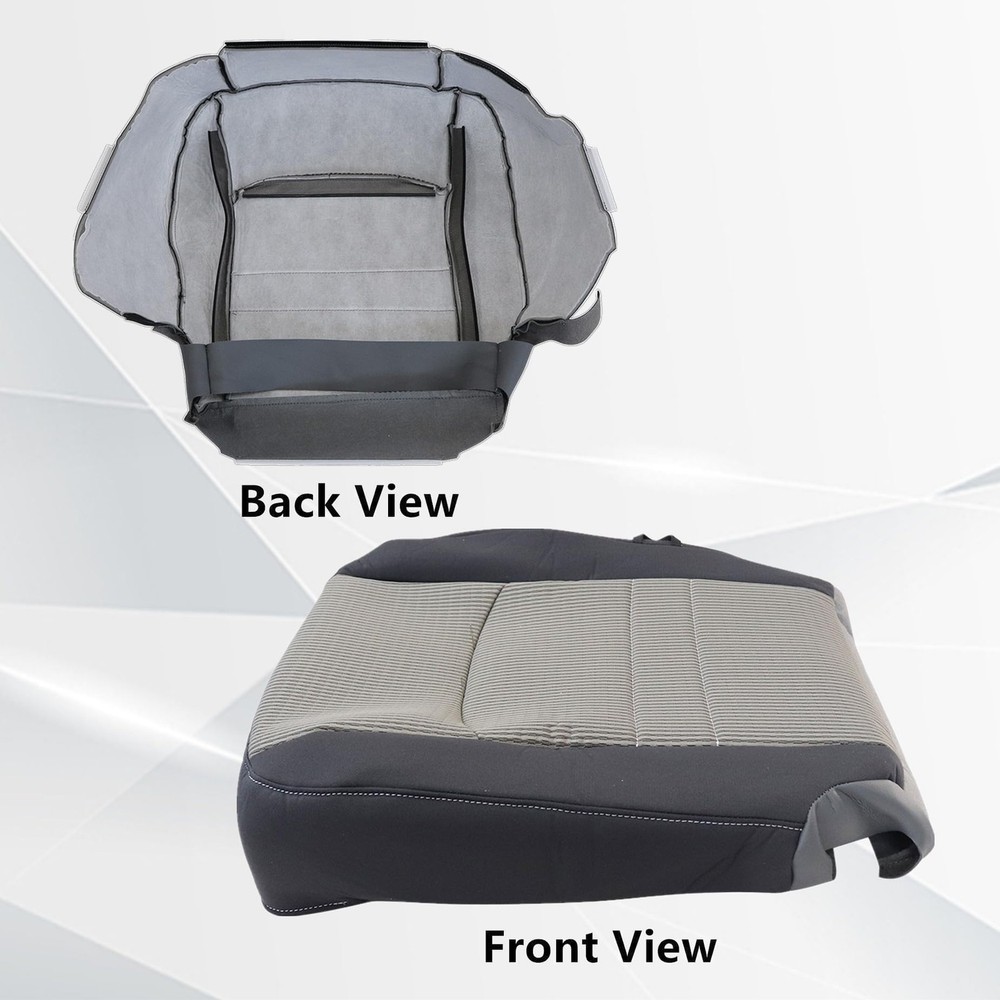 Front Left Driver Side Bottom Replacement Cloth Seat Cover Dark Driver Bottom