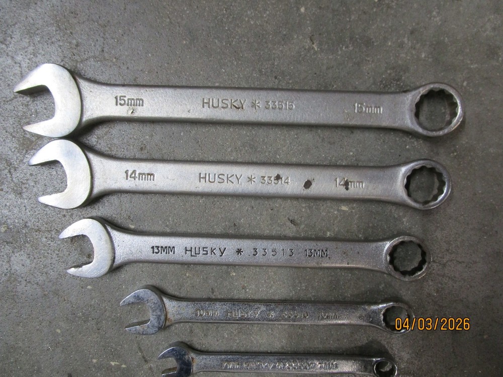 5PC Husky Metric Combination Wrench Set