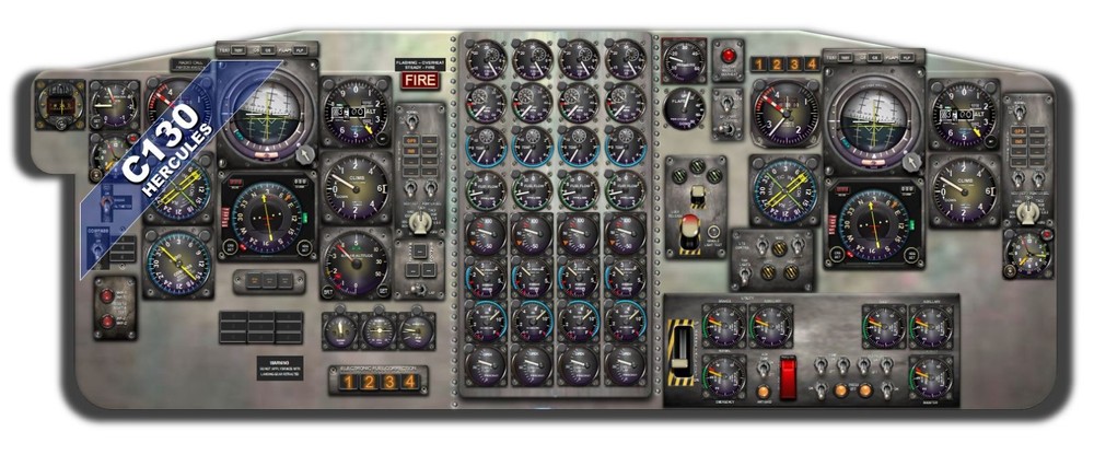 C130 HERCULES COCKPIT instrument panel CDkit