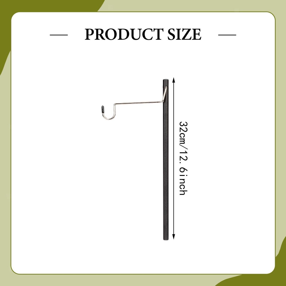 Camping Lantern Pole Hooked Stand Compact for Outdoor Activities Quick