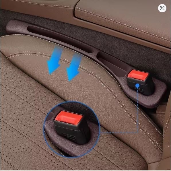 2pc Car Seat Gap Filler Organizer Storage Box Universal Leak-Proof Plug Strip