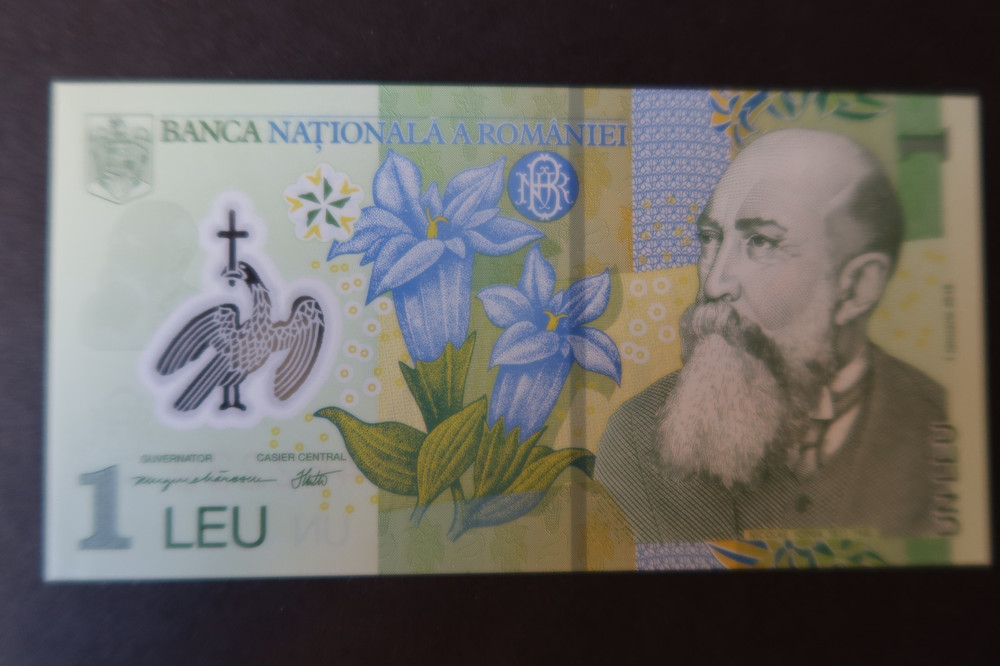 ROMANIA 2005 REVALUATION ISSUE, 1 LEI, P117, DATED 2024 - UNCIRCULATED