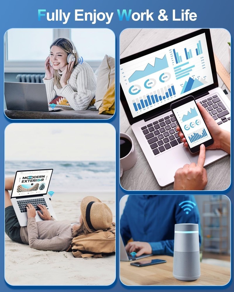 USB Bluetooth Adapter for PC, 5.3 Bluetooth Dongle Receiver EDR & BLE, Plug a...