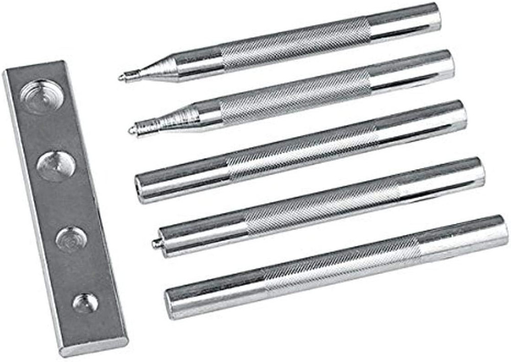 Deluxe 4P Snap & Rivet Setter, Silver