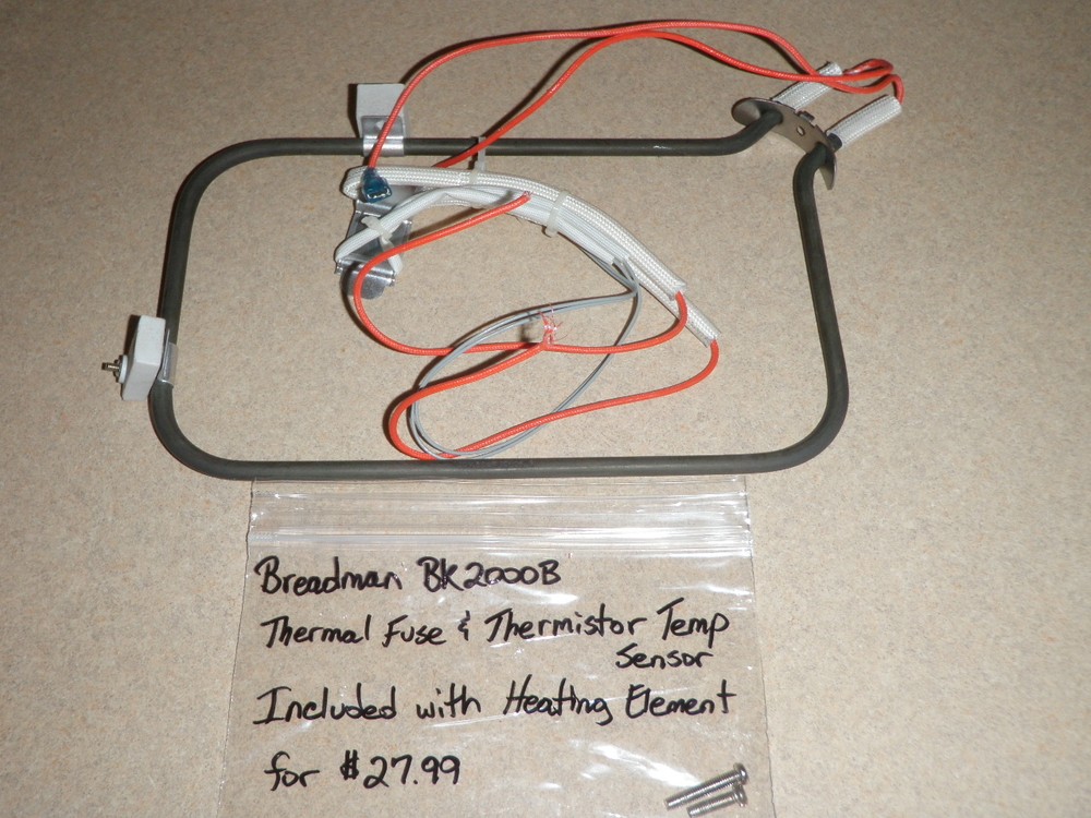 Heating Element + Fuse + Sensor for Breadman Bread Maker BK2000B (Used) BK2000BQ