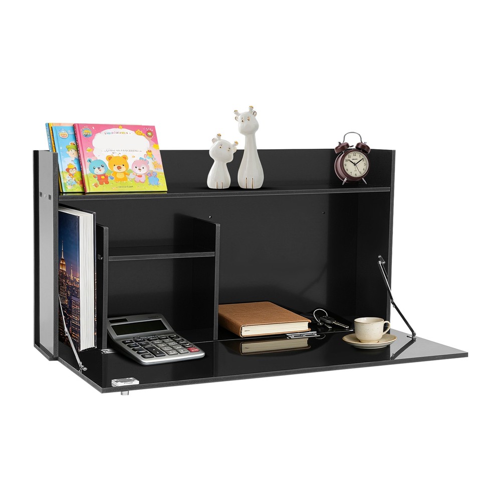 Wall Mounted Desk Cabinet, Multifunctional Floating Desk,Foldable Table Cabinet