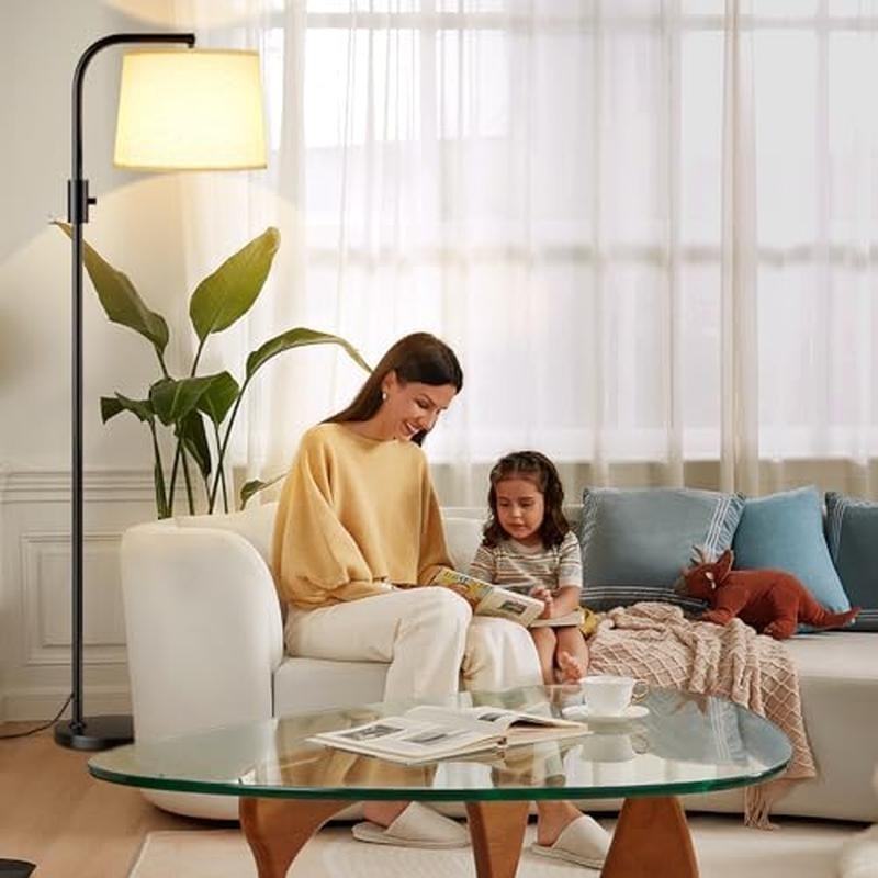 Dimmable Floor Lamp Adjustable Head 9W LED Brightness Control Reading Lighting