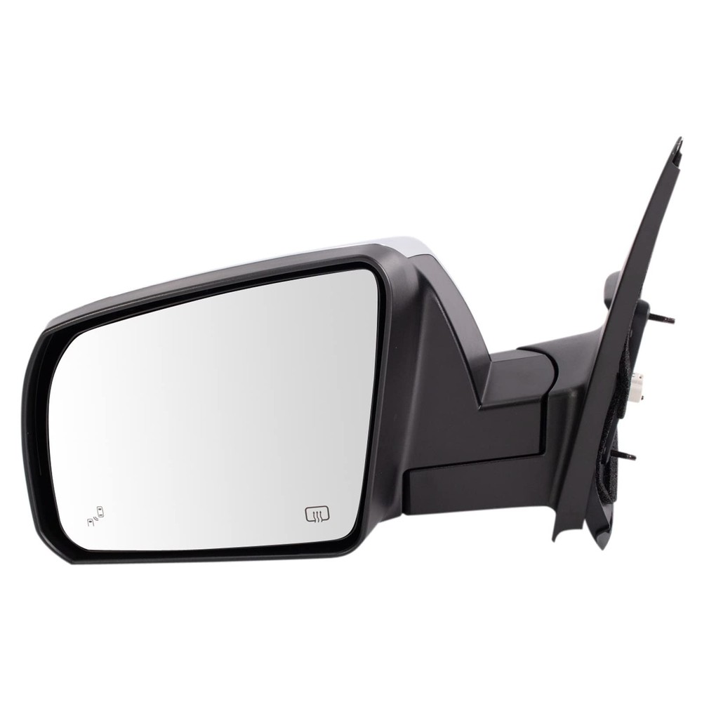 TRQ Driver Side Mirror Assembly Power Heated Blind Spot Chrome Foldaway Compa...