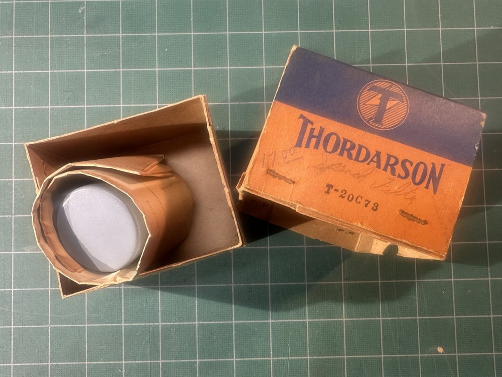 NOS Thordarson T-20C73 Speech Filter w/ original operating data sheet