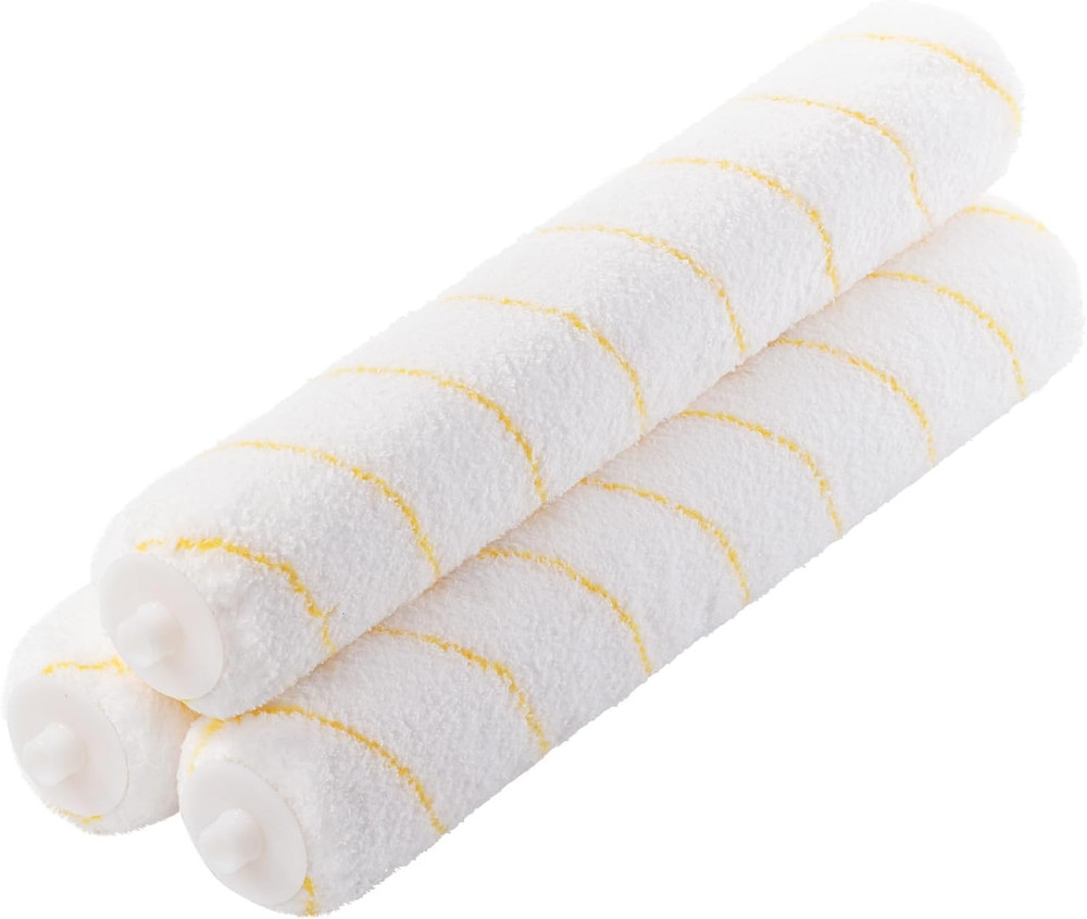 3 Pack 14 Inch Paint Roller Covers, 1/2" Nap Microfiber Paint Rollers Premium