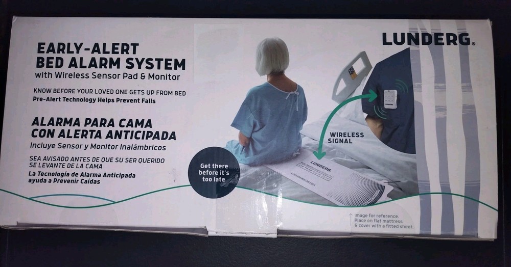 LUNDERG Early Alert Bed Alarm System For Elderly Wireless Sensor Pad READ!