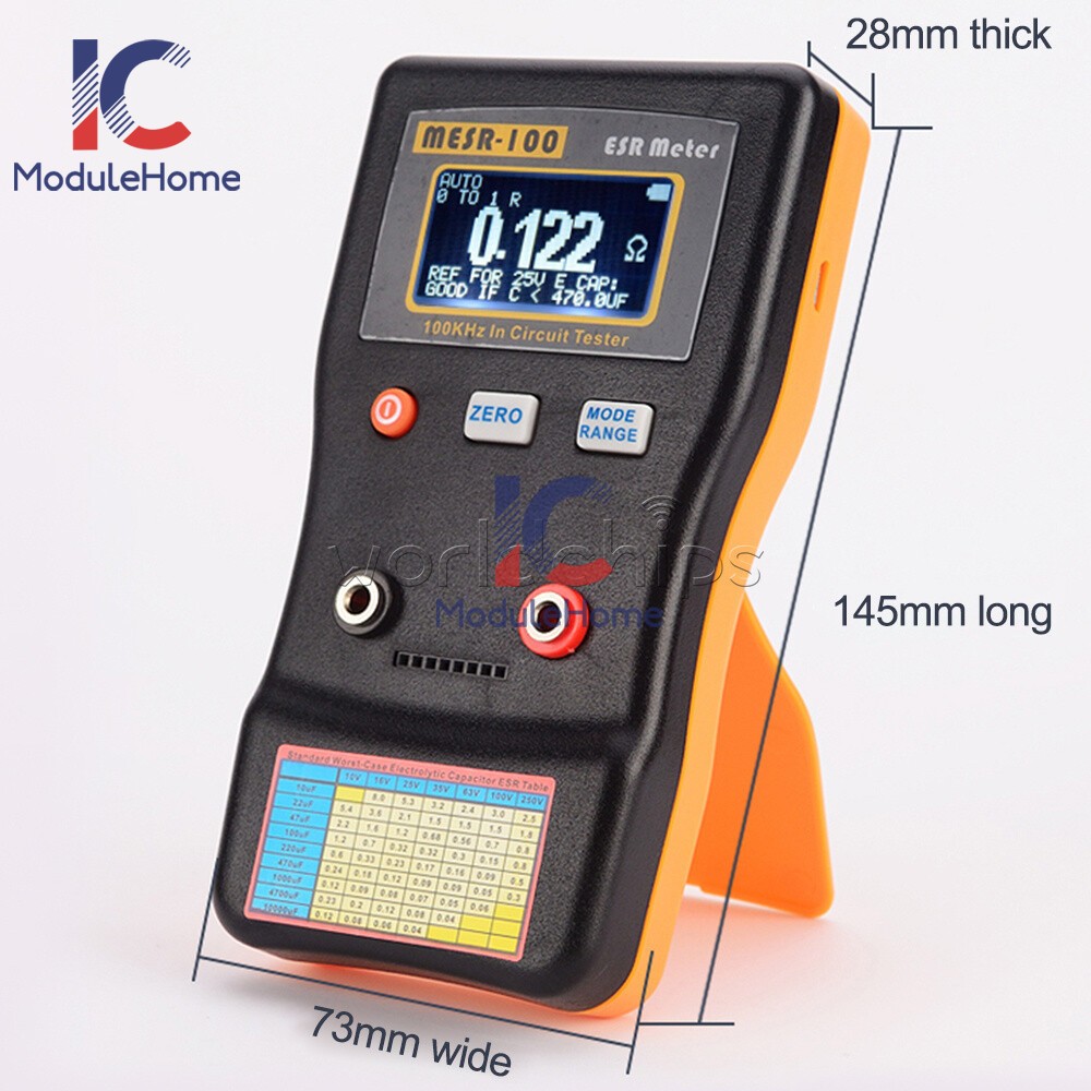 MESR-100 ESR Capacitance Ohm Meter Capacitance Internal Resistance Circuit Meter
