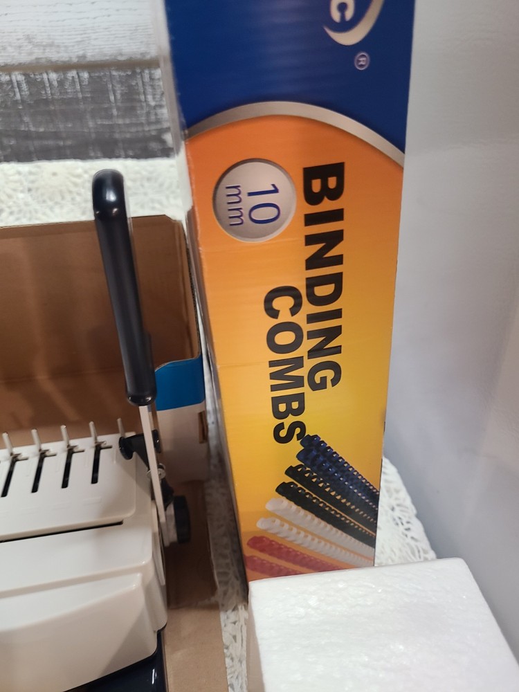 DSB CombBind CB80 Manual Punch & Binding Machine w/ Box NOS~2 Boxes Binding Comb