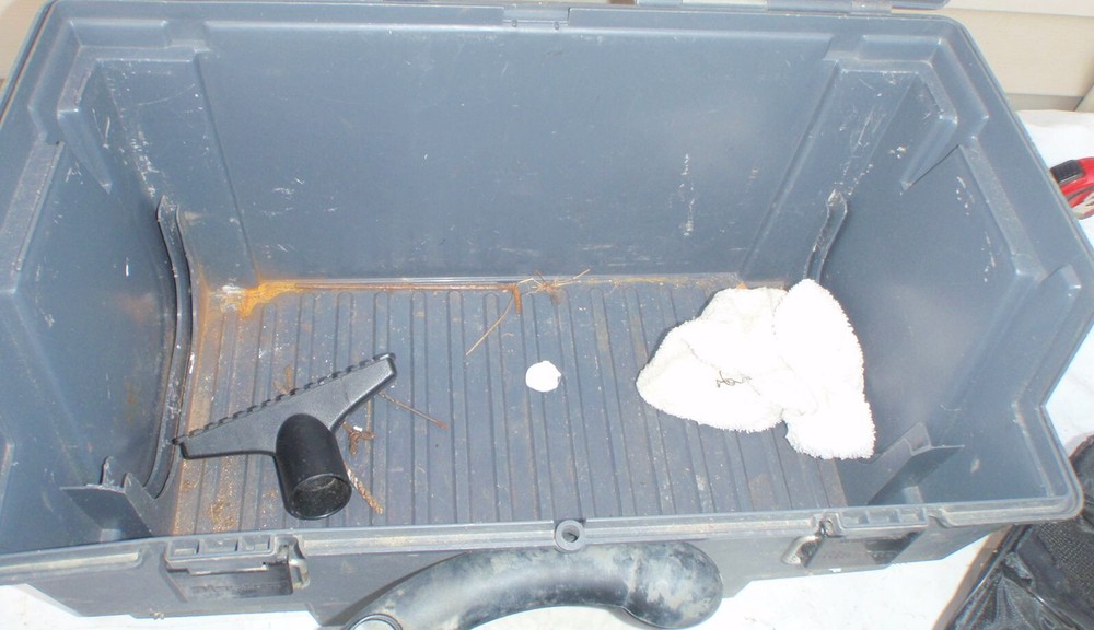 Nice Plastic Toolbox Carry Case w Rockford Polisher Buffer