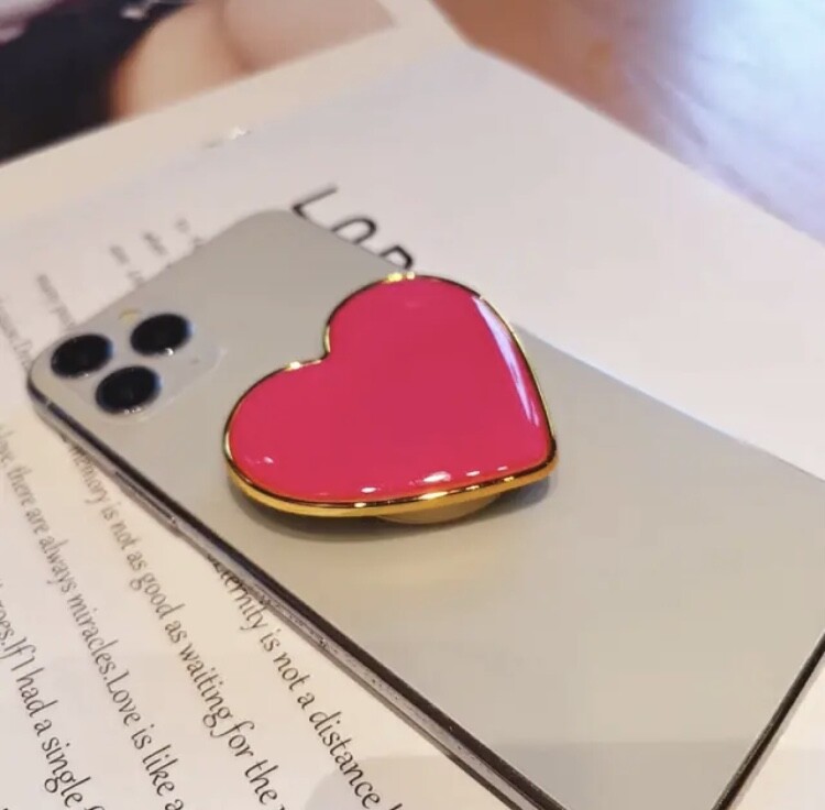 Phone Holder Grip Heart Shape