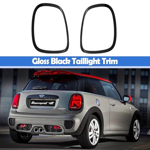 5pcs Front Grille Frame Surround Trim Headlight Taillight Trim Ring Black
