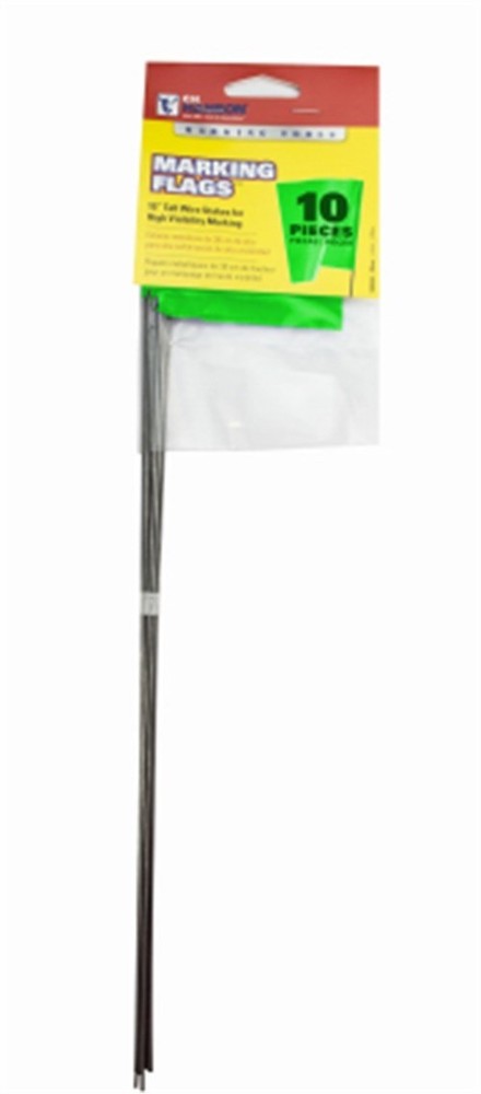 Stake Flags-15" Staff, Lime Fluorescent 10Pcs.