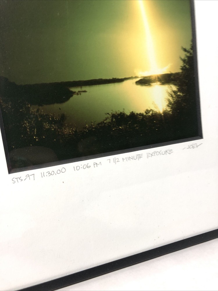Space Shuttle Launch Timelapse Photography-Framed, Matted, Pencil Signed-14”x11”