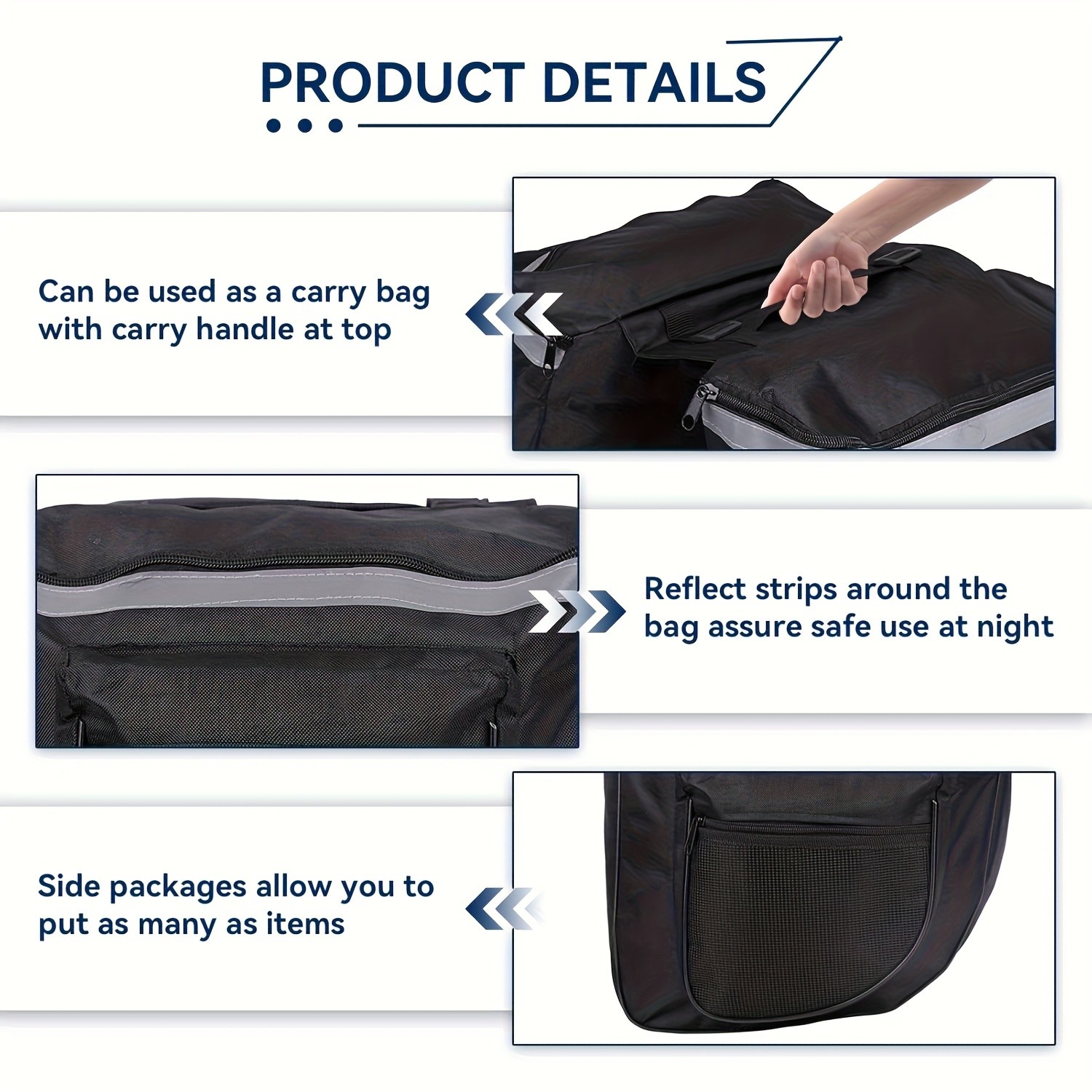 25L Cycling Rear Rack Seat Trunk Saddle Bicycle Tail Storage Pouch Bike Bag