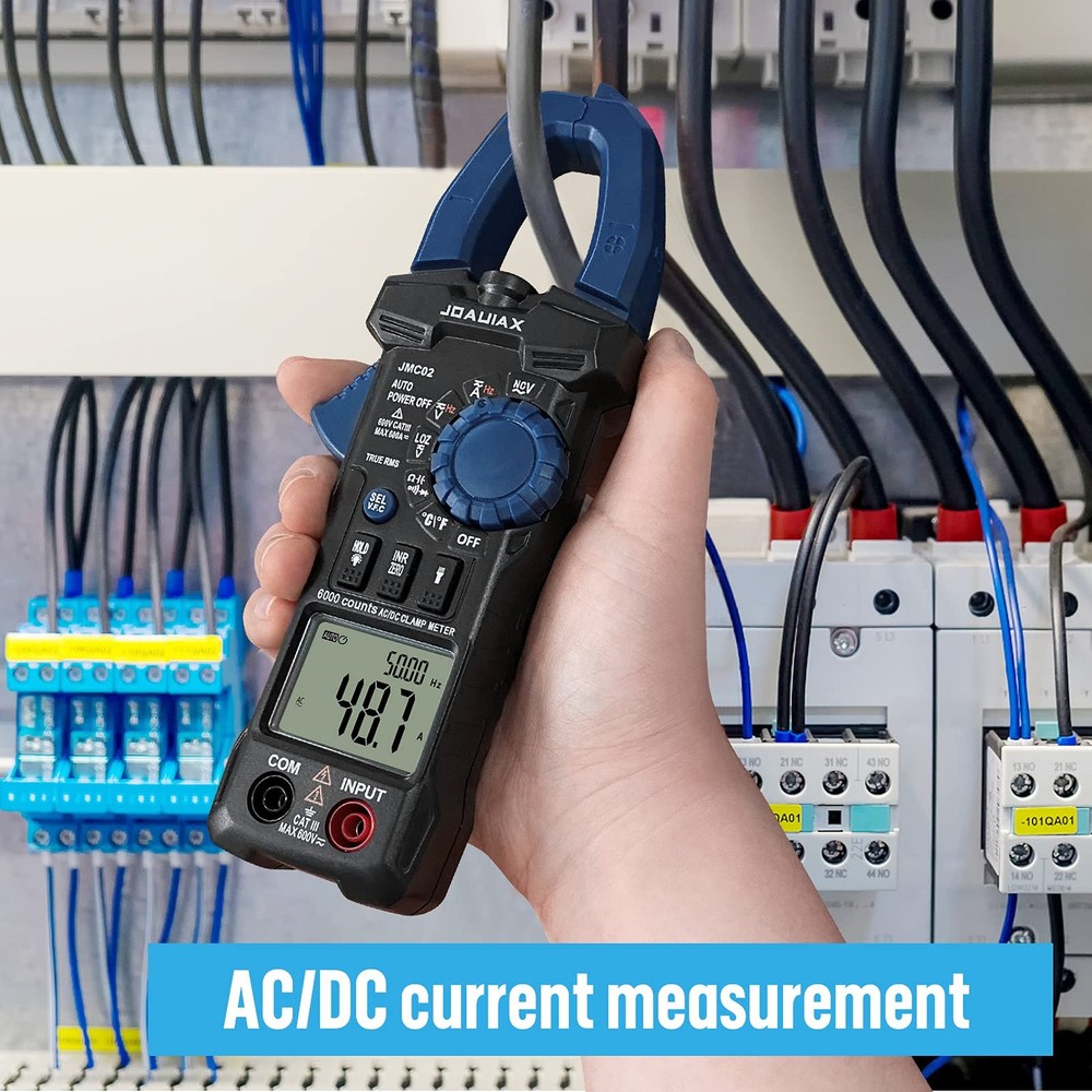 Digital Clamp Meter,6000 Counts Auto Range TRMS Multimeter Tester 600A AC Cur...