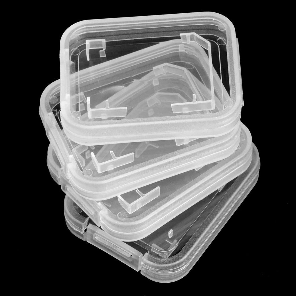 Transparent SD SDHC Memory Card Case Holder - 10 Pack Storage Solution
