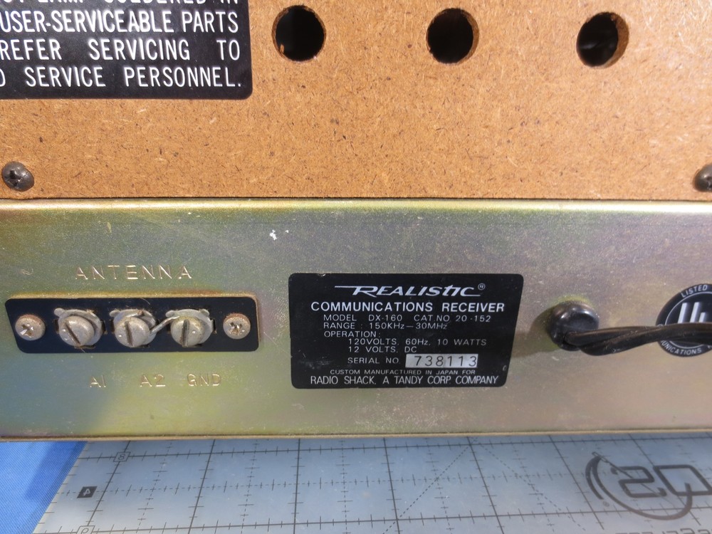 Realistic DX-160 Solid State Communications Receiver Powers on (Parts/Fix ONLY!)