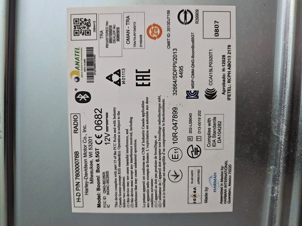 2014-2018 HARLEY DAVIDSON RADIO