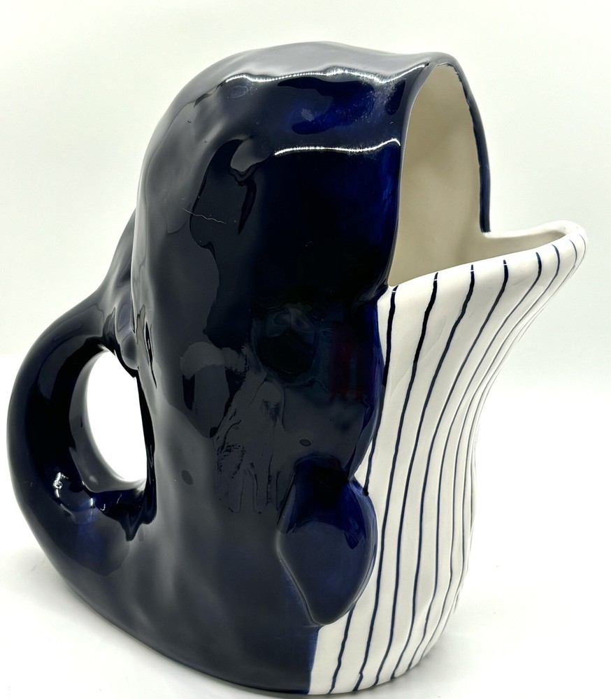 Beachcombers Nautical Whale Pitcher Blue 8”