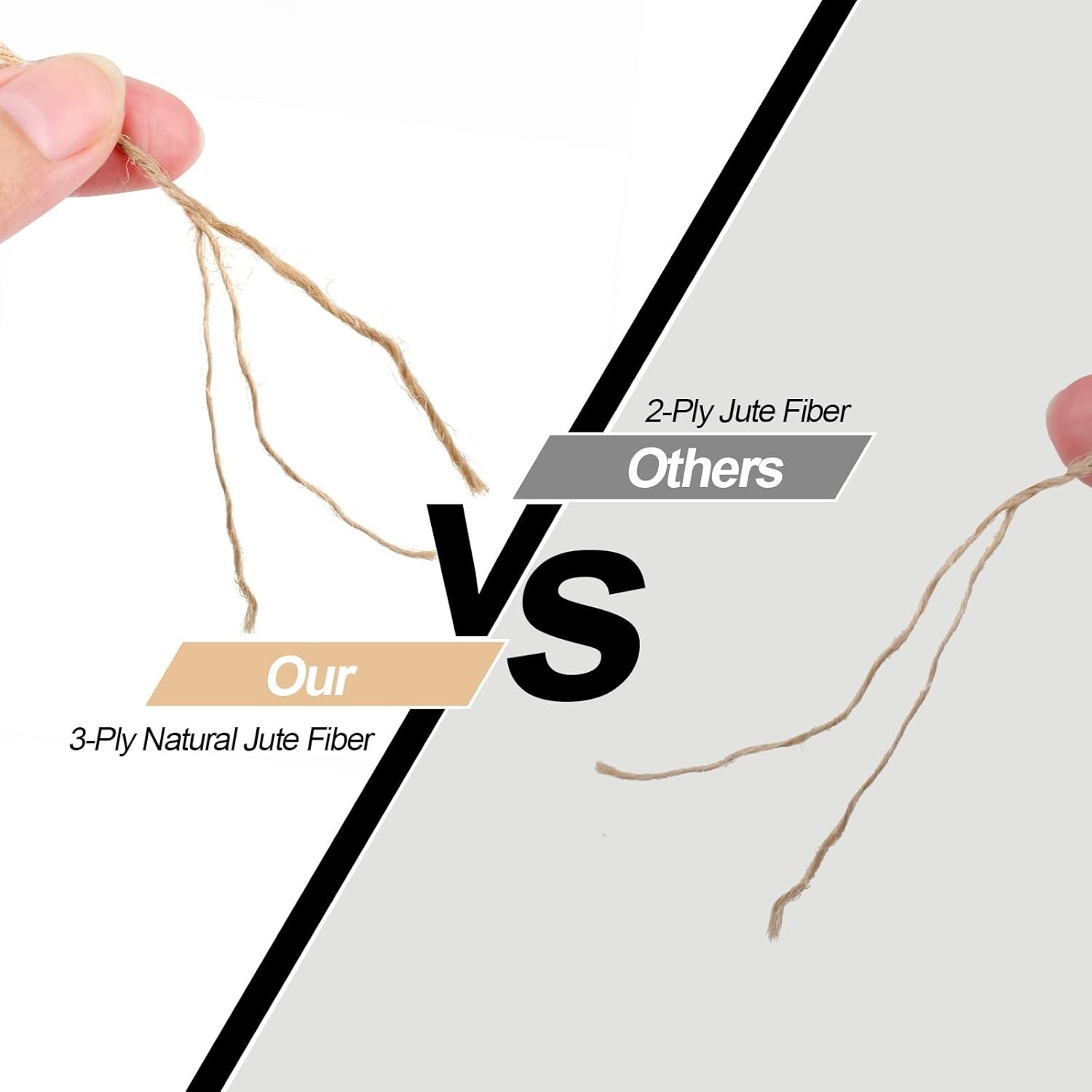 984 FT Natural Jute Twine, Twine String, 3ply Thin Ribbon Hemp Twine, Twine for