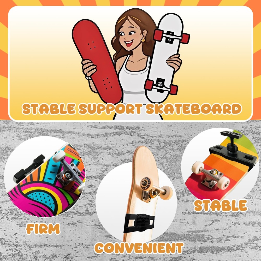 Skateboard Wall Mount 360° Rotating Skateboard Decks Wall Mount, Extending an...