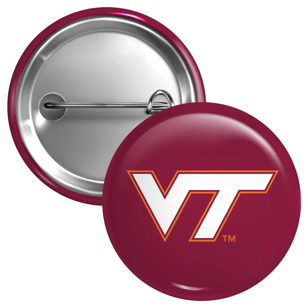 Virginia Tech Hokies Button Pin - 3 Size Options